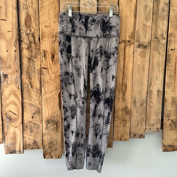 Lululemon Fast and Free Tight II 25" *Game Day Dark Chrome Black Multi Size 4 - Picture 4 of 16